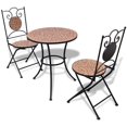 thumbnail image 1 of vidaXL 3 Piece Bistro Set Ceramic Tile Terracotta, 1 of 5