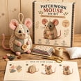 thumbnail image 5 of Aqestyerly Patchwork Mouse Diy Kit Cute Mouse Ornament with Floral Fabric Stuffing Buttons Handmade Sewing Set for Adults Beginners, 5 of 5