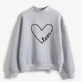 thumbnail image 4 of Meichang Chandail Femme Saint-Valentin Mignon Cœur Graphique Chandail Mignon chandail Col Rond Manches Longues Chandails de Fête Saint-Valentin, 4 of 4