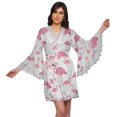 thumbnail image 1 of Moomaya Peignoir en Coton pour Femmes Robe de Chambre Imprimée Courte Peignoir de Douche Nuptiale, 1 of 6
