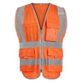 thumbnail image 1 of GOGO 9 Pockets High Visibility Zipper Front Safety Vest With Reflective Strips, Meets ANSI Standards, 1 of 8