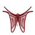 thumbnail image 1 of WZXFASHION String pour Femmes Culottes Aguichant String Pantalon en Dentelle Culottes pour Dames sous-Vêtements Lingerie Rouge Vin Taille Unique, 1 of 2