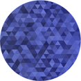 thumbnail image 1 of Ahgly Company Tapis d'Intérieur Ronds Transitionnels Lavables à la Machine, Ruban Bleu Bleu, Tapis de Zone, 5 Pieds Rond, 1 of 7