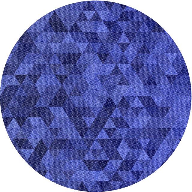 Ahgly Company Tapis d'Intérieur Ronds Transitionnels Lavables à la Machine, Ruban Bleu Bleu, Tapis de Zone, 5 Pieds Rond