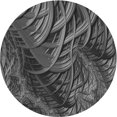 thumbnail image 1 of Ahgly Company Tapis de Zone Rond Gris Transitionnel pour Intérieur Lavable à la Machine, 3 Pieds Rond, 1 of 7