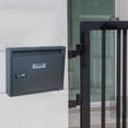 thumbnail image 3 of Rongfmy Locking Wall Mount Mailbox, Mail Boxes Outdoor with Combination Lock, Key Drop Black, 3 of 9