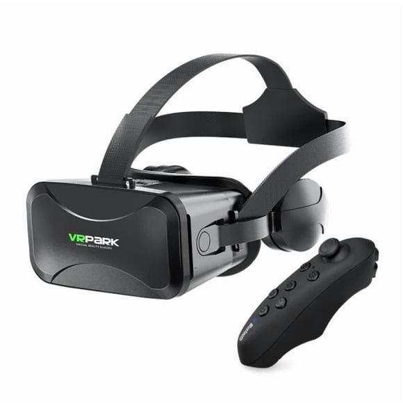 VRPARK VR Virtual Reality Glasses with Controller 3D VR Headset for iPhone Android Smartphone 4.5-6.7 Inch