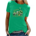 thumbnail image 2 of T-shirt de la Saint-Patrick pour Femmes Mode Col Rond Imprimé Manches Courtes T-shirt Décontracté Ample Hauts T-Shirts de la Saint-Patrick pour Femmes, 2 of 6