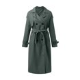 thumbnail image 4 of Kcodviy Manteau à Capuchon à Col Roulé pour Femmes, Mi-Long, Décontracté, Manches Longues, Trench Polyvalent Décontracté, 4 of 7