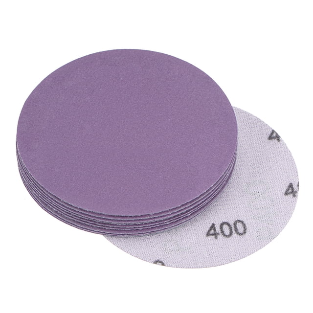Unique Bargains 10 Pack 3-Inch Purple Sanding Discs 400 Grits Hook & Loop Professional Aluminum Oxide Sandpaper