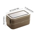 thumbnail image 2 of Insulated Sealed Portable Lunch Box For Office Home Workers, Microwave Safe Food Grade, Stainless Steel Design, Commuter Travel, Easy Cleanup, Food Storage Containers Set, 2 of 7