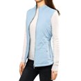 thumbnail image 2 of INSPIRE CHIC Gilets d'Extérieur pour Femmes Col Montant Gilet Rembourré Gilet à Fermeture Éclair TP Bleu Pâle, 2 of 6