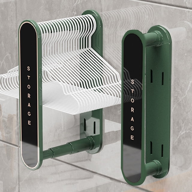 RuiJiao Clearance Clothes Hanger Storage Retractable No Need To Drill Holes To Save Space Balcony Organizer Rack Wall-mounted Clothes Hanger Storage Rack