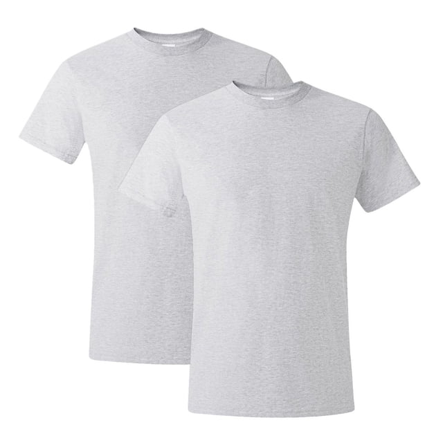 Hanes T-Shirt à Col Rond en Coton Ringspun Nano-T pour Hommes, Lot de 2