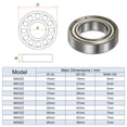 thumbnail image 2 of Unique Bargains 6801ZZ Roulements à Billes 12mmx21mmx5mm Acier Chromé ABEC3 à Double Écran Lot de 4, 2 of 6