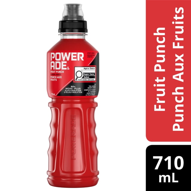 POWERADE Fruit Punch Electrolyte Sports Drink, 710 mL Bottle