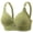 Green, variant on Jovati Everyday Bra for Women, Non-Underwire Courtly Style with Center Button, Breathable Nylon-Spandex Blend, Gathered Front Design, Soft Stretch Band, Four-Season Wear