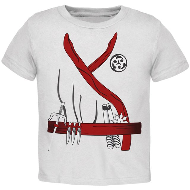 Halloween Red Clan Ninja Assassin Costume Toddler T Shirt