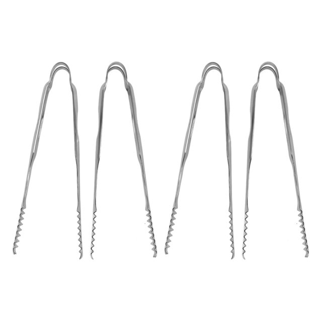 Stainless Steel Ice Tongs Strong Grip Versatile for Kitchen BBQ Bar