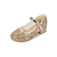 thumbnail image 1 of UKAP Girls Mary Jane Chunky Block Princess Shoe Rhinestone Dress Shoes Uniform Heeled Sandals Lightweight Pumps Gold 3Y, 1 of 5