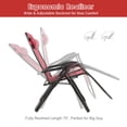 thumbnail image 4 of Gymax Chaise Longue Inclinable Pliable Zéro Gravité avec Plateau Porte-Gobelet et Coussin Rouge, 4 of 7