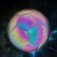 thumbnail image 2 of Graflsoa Reflective and Glow-in-the-Dark Hexagonal Soccer Ball, Size 4/5, PU + EVA + Rubber, Deflated Shipping, Single Ball, 2 of 7