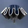 thumbnail image 1 of Travel Umbrella Compact Windproof Fully Automatic Reverse Folding 41 in Diameter with Reflective Stripe and 10 Fiberglass Ribs, 1 of 9