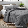 thumbnail image 2 of Bare Home Douillette Réversible Ultra Douce - Alternative au Duvet d'Oie - Grand Lit, Gris/gris Fer Forgé, 2 of 8