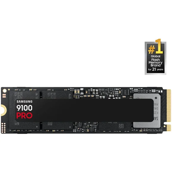 SAMSUNG SSD 9100 PRO 1TB, PCIe 5.0x4 M.2 2280, Seq. Read Speeds Up to 14,800MB/s, Best for AI Computing, Gaming, and Heavy Duty Workstations (MZ- VAP1T0B/AM)