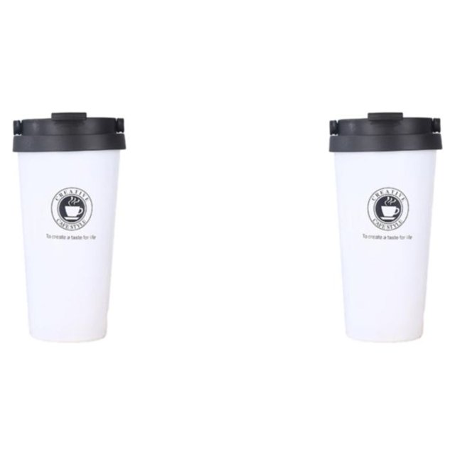 kurtrusly Reusable Thermal Cup Eco-Conscious Choice For Better Tomorrow Convenient white 500ml 2Set