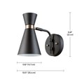 thumbnail image 4 of Belmont 1-Light Black and Gold Wall Sconce, 4 of 7