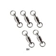 thumbnail image 4 of Xingzhi 5 Pcs Connecteurs Pivotants Roulants Anneaux Solides Portables en Acier Inoxydable Pièces de Pêche 8, 4 of 6