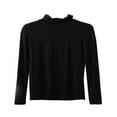 thumbnail image 4 of Hauts de Base Chauds en Modal pour Femmes Coupe Ajustée Col Roulé Simulé Manches Longues Couches de Base Chandails Thermiques, 4 of 5