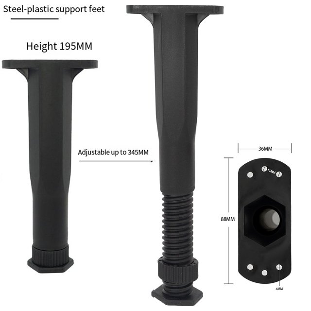 Strengthened Adjustable Plastic Telescopic Furniture Stand for Bed Sofa Support