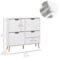 thumbnail image 3 of HOMCOM Armoire à Chaussures avec 4 Tiroirs Basculants et Tablettes Ajustables, Blanc, 3 of 10