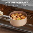 thumbnail image 5 of HLAFRG 1+2+3QT Nonstick Saucepan Set with Lids, Small Pot Set, Ceramic Coating, Less Oil and Easy to Clean, Stainless Steel Handle, Fast and Even Heating, Cream White Pan, Oven Safe, 5 of 5