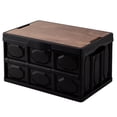 thumbnail image 1 of Outdoor Folding Box Removable Wooden Board Top Lid Large Capacity Multifunctional Storage Portable Camping Car Trunk Storage Box Home Clothes Container Household Products, 1 of 8