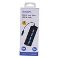 thumbnail image 5 of Jensen USB C to 4 Port USB A Hub - Black, 5 of 5