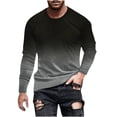 thumbnail image 2 of Meichang T-Shirt à Manches Longues pour Homme en Coton, T-Shirts Graphiques pour Hommes Mode Urbaine à Imprimé 3D Illusion d'Optique, T-Shirts Mode à Col Rond Confortables à Manches Longues pour Homme, 2 of 5