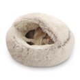 thumbnail image 2 of LSLJS Dog Round Cat Winter Warm Sleeping Bag Long Plush Soft Pet Bed Calming Bed, 2 of 2