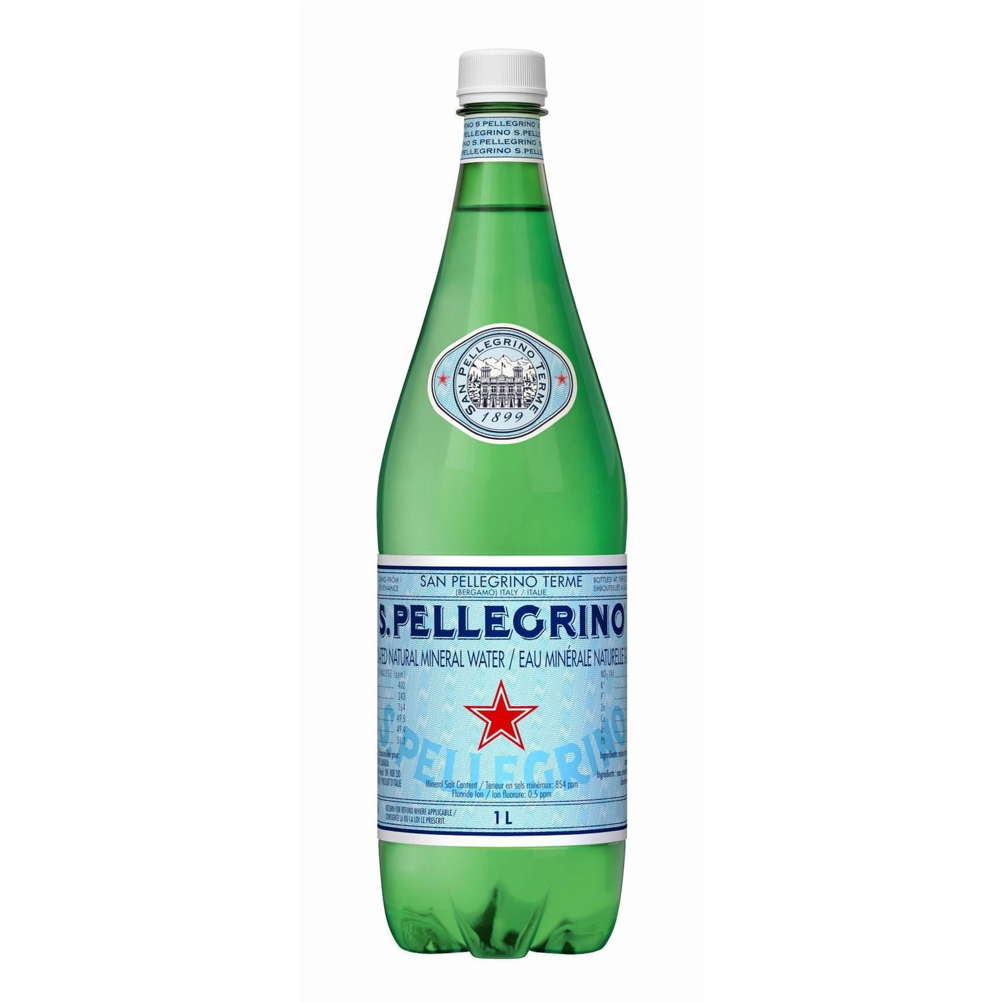 S. Pellegrino Sparkling Carbonated Water - 1 L Plastic Bottle 1 L
