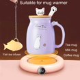 thumbnail image 4 of Cat Mug Kawaii Tea Cup with Infuser and Lid Purple Cat Ceramic Coffee Mug Cute Cool Preppy Stuff Birthday Gifts for Mom Gifts for Women Girlfriend Girls Cat Lover Gifts(13oz), 4 of 8