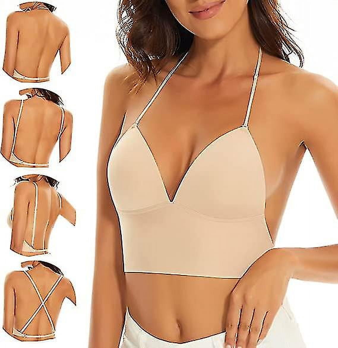 Low Back Bras For Women - Seamless Wire Free Bralette Backless Bras