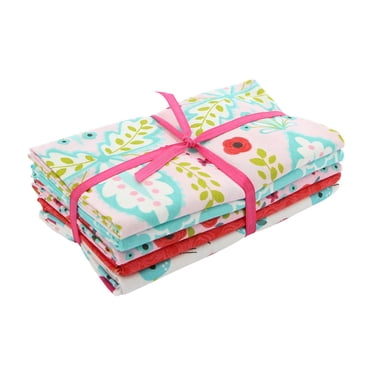 FABRIC CREATIONS Chirpie Fabric Bundle - 5 Coordinating Fat Quarters, 46 cm (18 in) × 53 cm (21 in) (45 × 53 cm (20.9 in)) each, 5x18x21