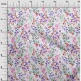 thumbnail image 3 of oneOone Georgette Viscose Tissu Blanc Floral Tissu pour Robe Tissu Imprimé Tissu au Mètre 42 Pouces de Large, 3 of 4