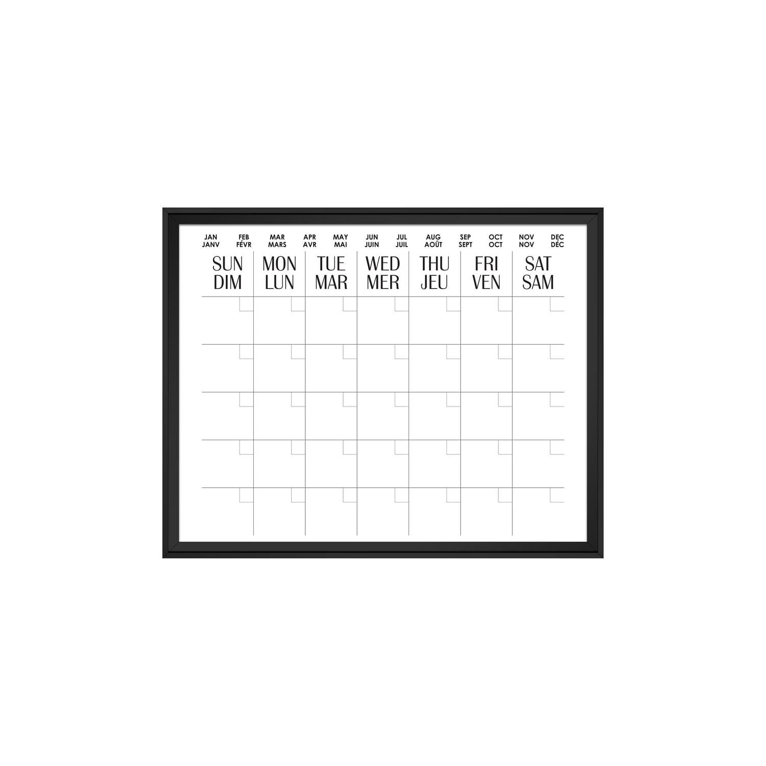 Quartet 16"x20" Wood Wrap Dry Erase Calendar Board