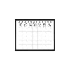 Quartet Panneau du calendrier d'effacement à sec en bois 16"x20"