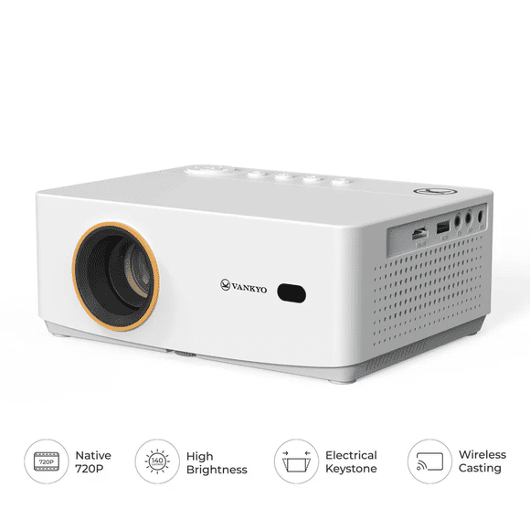 Vankyo Leisure 470W 720P Portable Projector with Wireless Connectivity