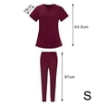 thumbnail image 4 of Xuanheng Ensemble de Sarrau d'Infirmière pour Femmes, Rouge, P, 4 of 8