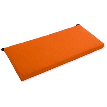 40-inch by 19-inch Outdoor Spun Polyester Loveseat Cushion - Tangerine Dream